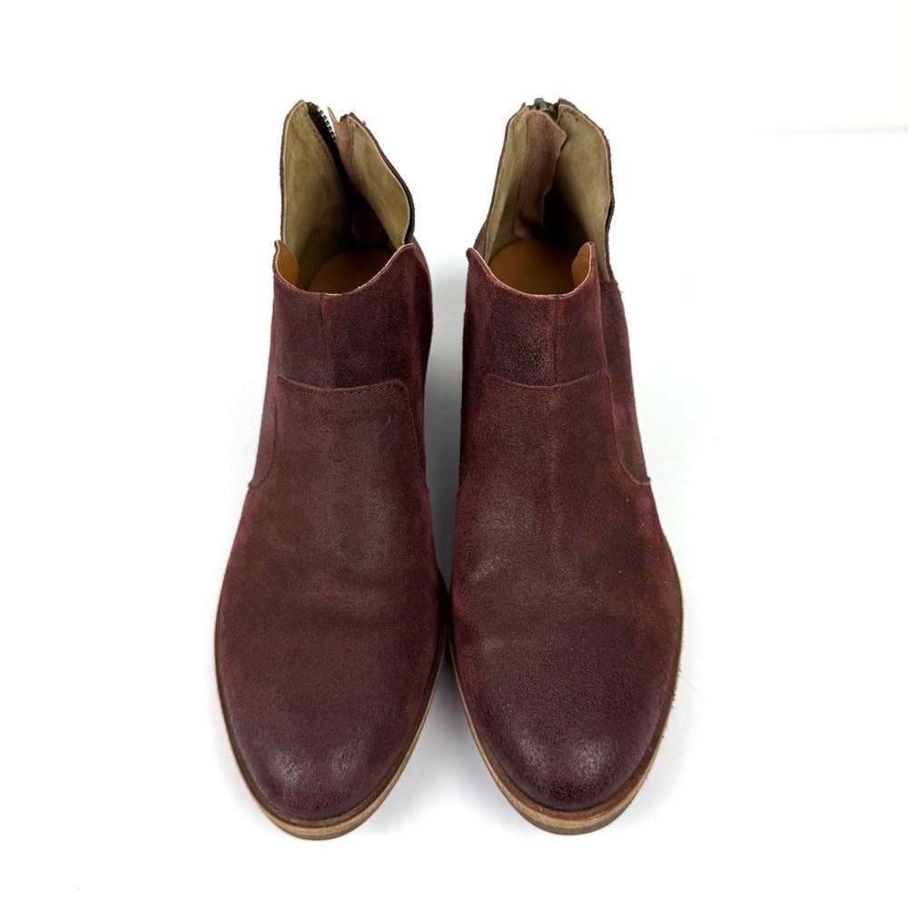 Kork-Ease Skye Bootie 6.5 Dark Brick Distressed Leather Monk Ankle Boot